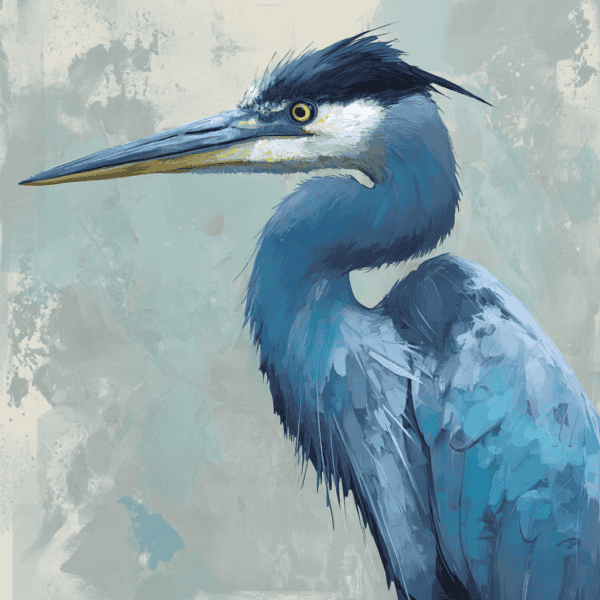 a blue herron