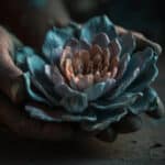 a handbuilt clay flower