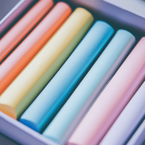 a box of pastels