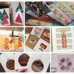 examples of elements sewn onto greeting cards